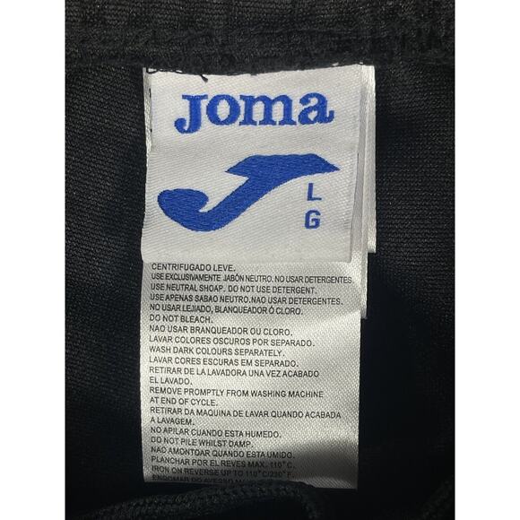 Joma‎ Jogger Track Pants Mens L Elastic Waist Pockets Ankle Zip Tapered Black - Picture 8 of 11